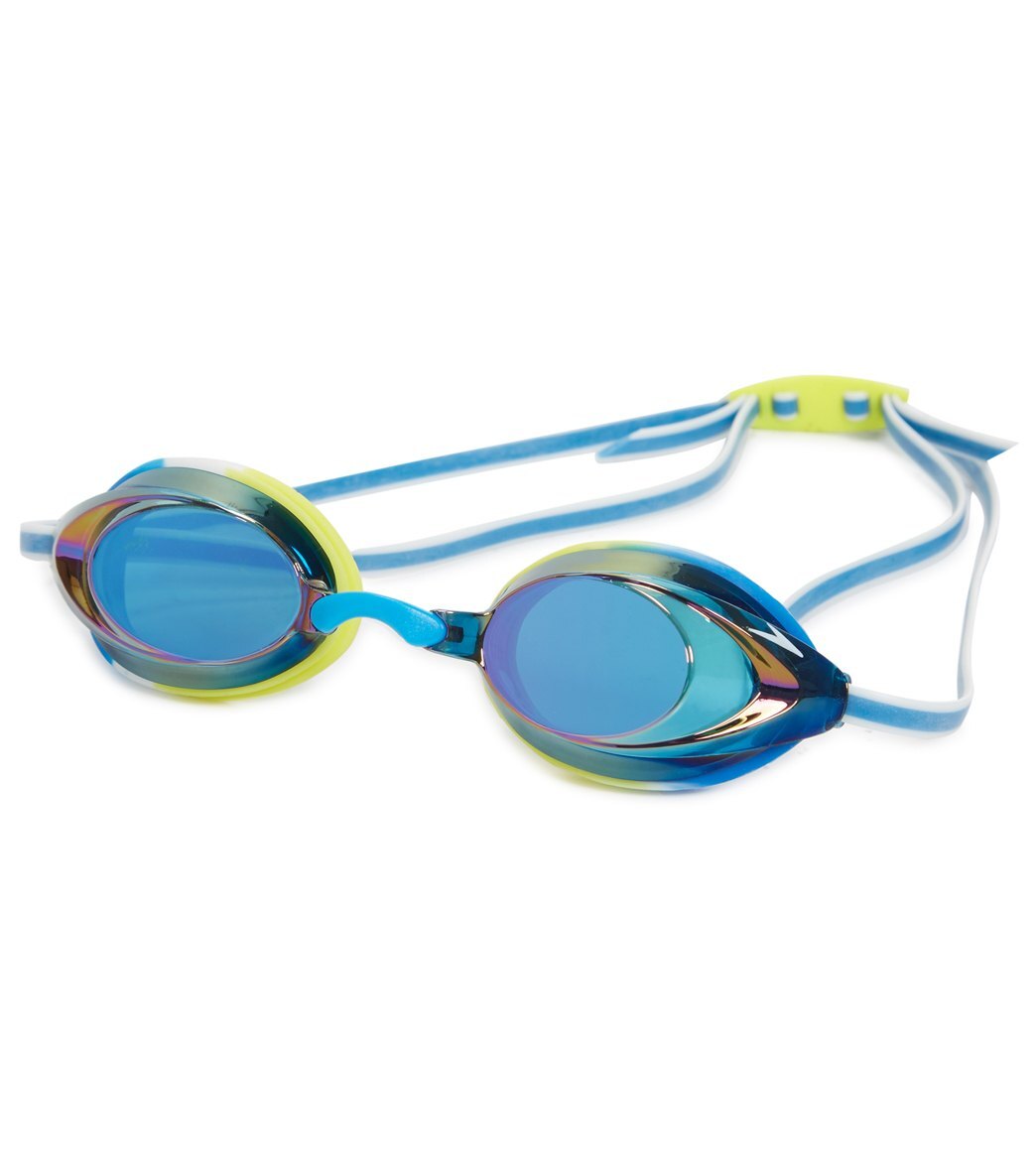 Speedo Blue Lime/Cobalt/Blue Mirrored Jr. Vanquisher 2.0 Mirrored Goggle