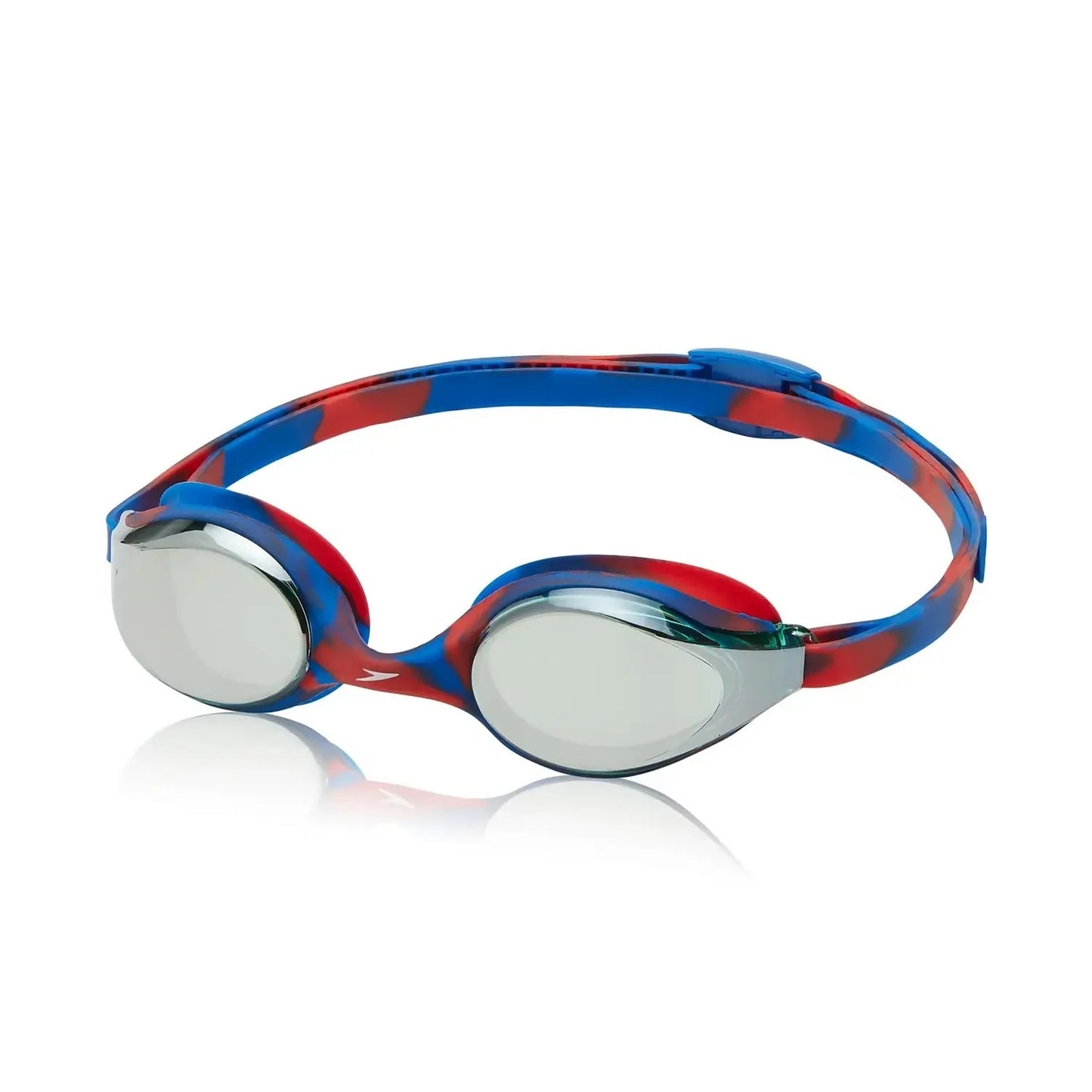 Speedo Navy Red/Grey Youth Hyper Flyer Mirrored Goggle